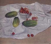 Felix Vallotton Still life with Cucumbers Germany oil painting artist